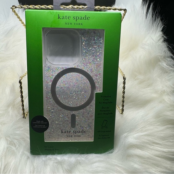 kate spade Other - NWT Kate Spade iPhone 15 Pro MagSafe Case - Chunky Glitter